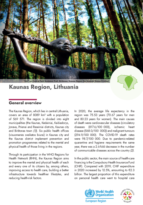 Regions for Health Network: Region profiles 2023 - Kaunas Region, Lithuania