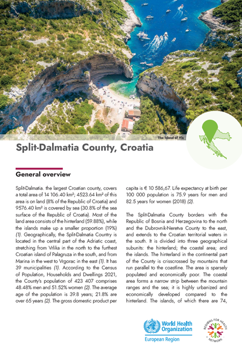 Regions for Health Network: Region profiles 2023 - Split-Dalmatia County, Croatia