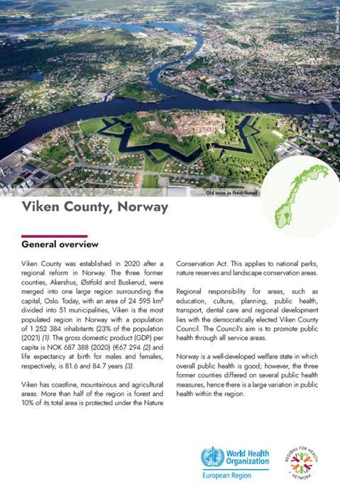 Regions for Health Network: Region profiles 2023 - Viken County, Norway