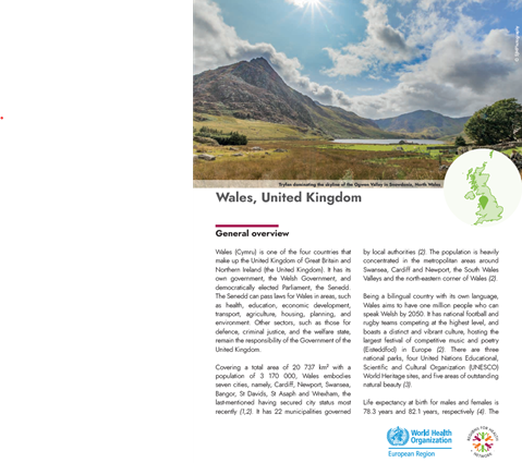 Regions for Health Network: Region profiles 2023 - Wales, United Kingdom
