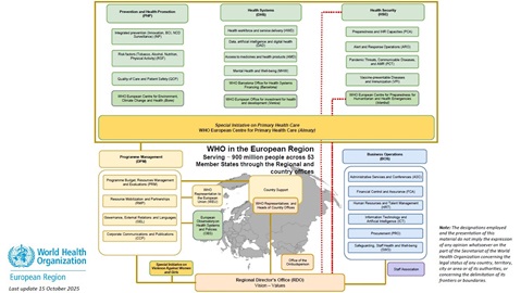 Organisationsplan des Regionalbüros für Europa [nur EN]