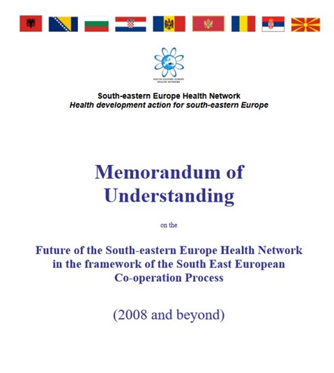 Memorandum of Understanding on the future of the South-eastern Europe Health Network in the framework of the south east European co-operation process