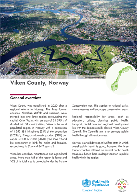 Regions for Health Network: Region profiles 2022 - Viken County, Norway