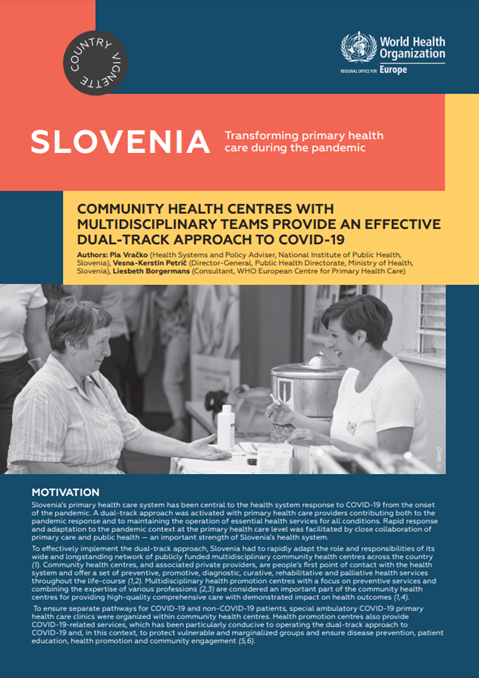 Slovenia: Community health centres with multidisciplinary teams provide an effective dual-track approach to COVID-19 (2021)