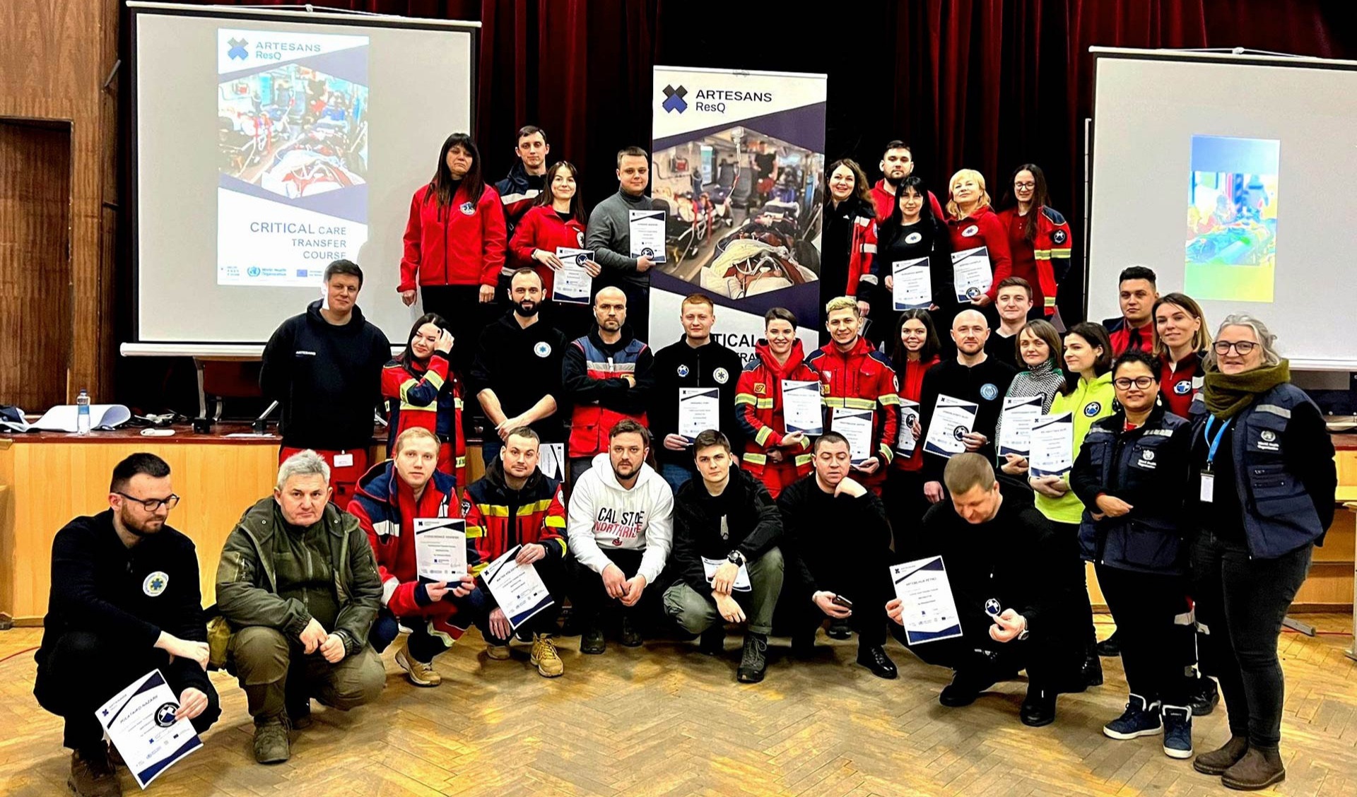 Ukrainian EMS participants graduate from the critical care transportation course-