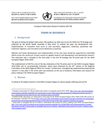Terms of reference of the European Tuberculosis Research Initiative
