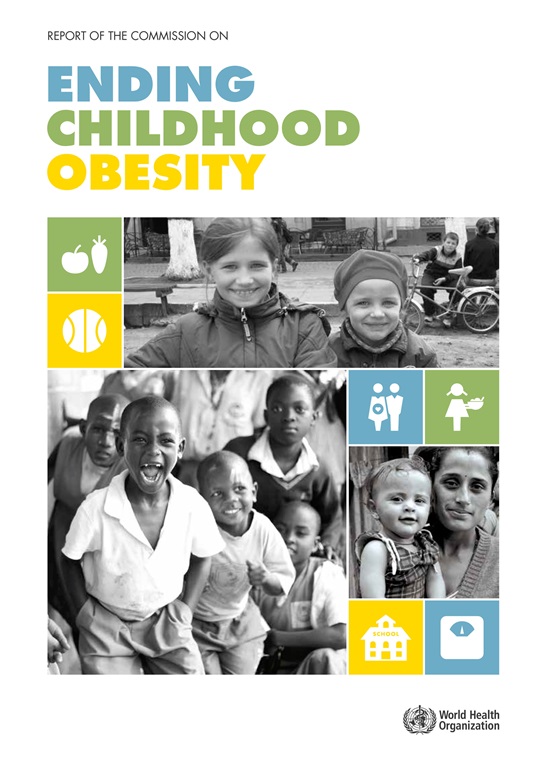 Front cover of a report on Ending Childhood Obesity.