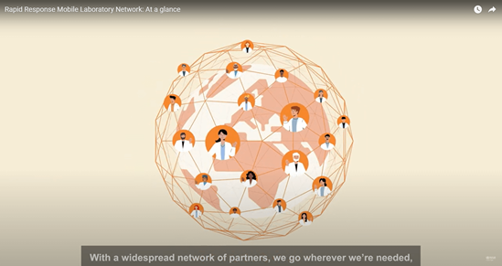 Graphic visual of a widespread network of partners